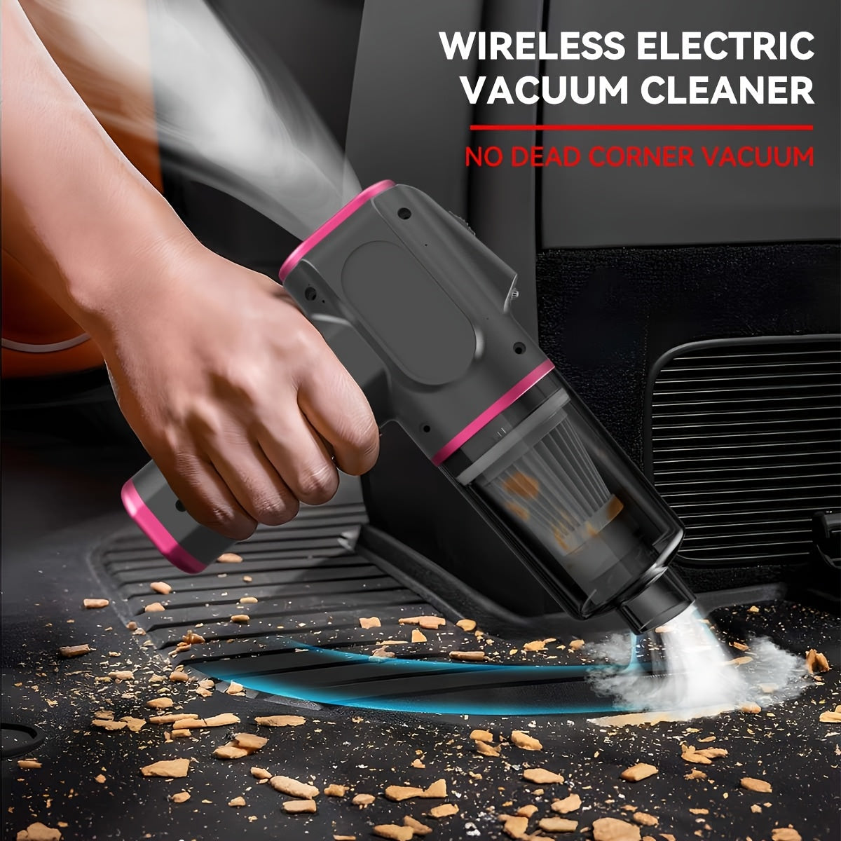 Wireless Handheld Vacuum Cleaner 6Kpa Suction & Blow USB Rechargeable Quiet Mini Vacuum for Home Car Office Pet Hair Dust