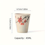 Chinese Ceramic Tea Cups 8pcs – Porcelain Cup & Saucer Combo for Tea Lovers | Elegant Wedding Favors & Cultural Gifts