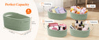 Woven Storage Baskets Set of 6 – Cotton Rope Round Shelf Baskets Bins for Organizing Closet Living Room Bedroom Playroom, Cute Small Decorative Cube Storage Caddy, Multiple Colors Available