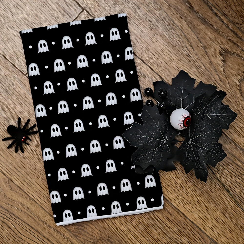 Halloween Hand Towels Set of 2 - 18x26 Inch Soft Polyester Kitchen and Bathroom Towels with Spooky Halloween Designs - Decorative Hand Drying Towels for Halloween Decor and Gifting