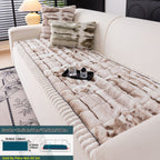 Plush Sofa Cover Super Soft Thickened Warm Anti-Slip Couch Cushion Mat – Furry Velvet Sofa Protector for Living Room Bedroom, Easy Care Durable Home Decor Furniture Cover