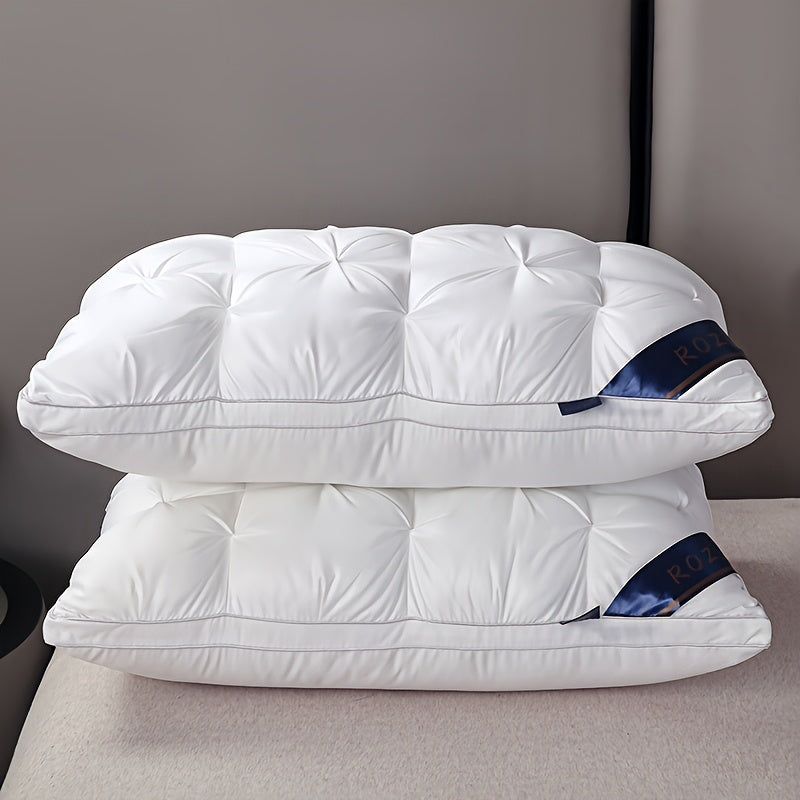Luxury Hotel-Quality Bed Pillows Queen King Size, Hypoallergenic Plush Fill Cooling Pillow for Side Back Sleepers, Machine Washable All-Season Sleep Pillow 1 or 2 Pack