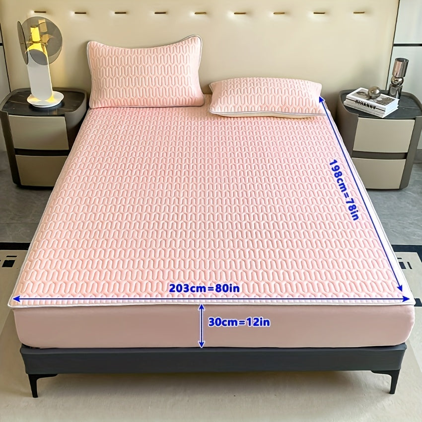 Cooling Stretch Fitted Bed Sheet Soft Breathable Moisture-Wicking Non-Slip Polyester Machine Washable Twin Full Queen King Pink Grey Blue Beige Bedroom Bedding