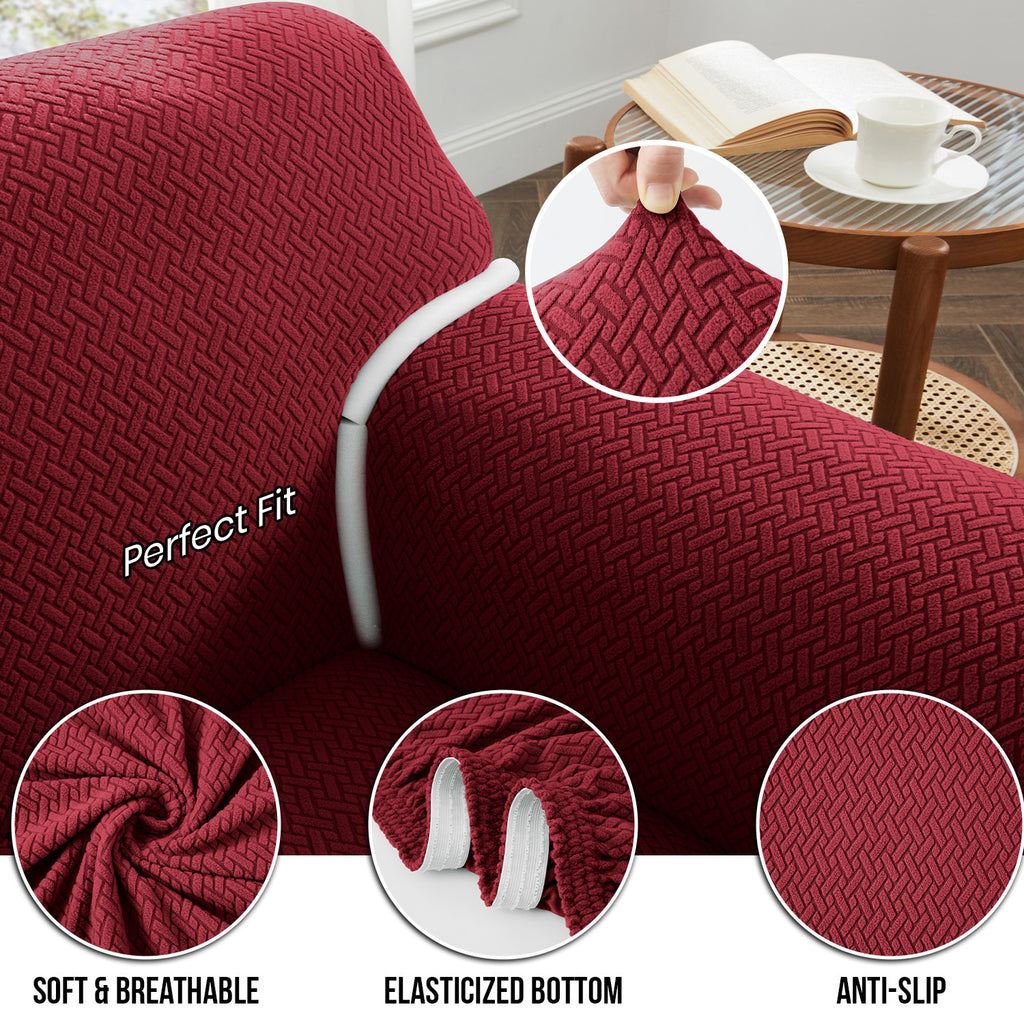 Elastic Spandex Sofa Cover Stretch Couch Protector 360° Full Coverage, Cat Scratch Resistant, Dust-Proof & Machine Washable for 1, 2, 3 Seater & Sectional Sofas – All-Season Fit