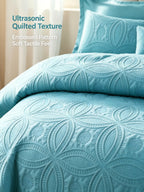 Lightweight Embossed Blanket Set with Pillowcases – Ultra Soft Textured Bed Blanket Twin Queen King, Breathable All Season Blanket for Bedroom Sofa Couch