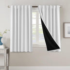 Blackout Curtains 2 Panels 100% Room Darkening 96 Inch Long – Triple Weave Thermal Insulated Back Tab & Rod Pocket Window Drapes for Bedroom & Living Room