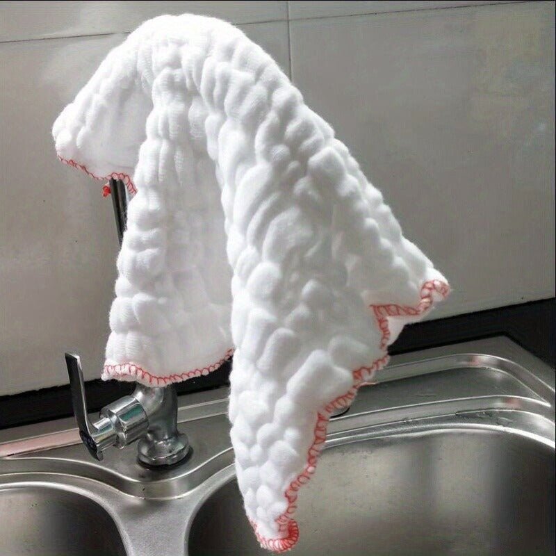 Oil-Resistant Kitchen Mesh Cleaning Cloths, 5-Pack – Non-Woven Non-Stick Grease Rags for Kitchen & Car Wiping, Reusable & Long-Lasting
