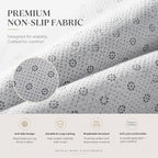 Super Absorbent Bath Mat Set 5 Piece Non-Slip Ultra Soft Bathroom Rugs, Premium Floor Mats for Bathtub Shower Vanity, 4 Colors Available