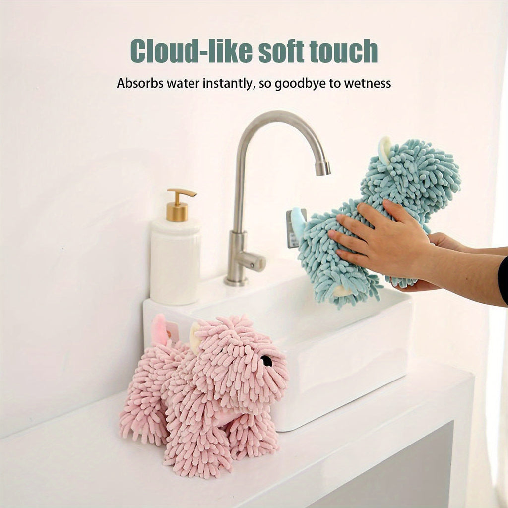 Microfiber Hand Towels Cute Puppy Design – Super Absorbent Kitchen & Bathroom Drying Towel | Halloween Holiday Cartoon Dog Decor