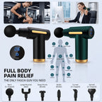 Mini Massage Gun LED Touch Screen 6 Massage Heads Ultra-Quiet Brushless Motor Portable Handheld Muscle Massager for Sports Fitness Recovery Black Gray Red