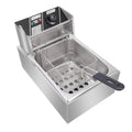 Electric Deep Fryer 6L (1.59 Gal) with Basket, Lid & Temperature Control | Countertop Stainless Steel Deep Fryer for Home Kitchen, Restaurant & Café | 120V US Plug