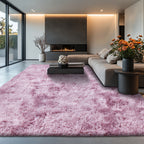 Velvet Shag Area Rug with Non-Slip Backing – Super Soft Plush Indoor Carpet for Living Room, Bedroom & Kitchen, Tie-Dye & Solid Colors, 5 Sizes