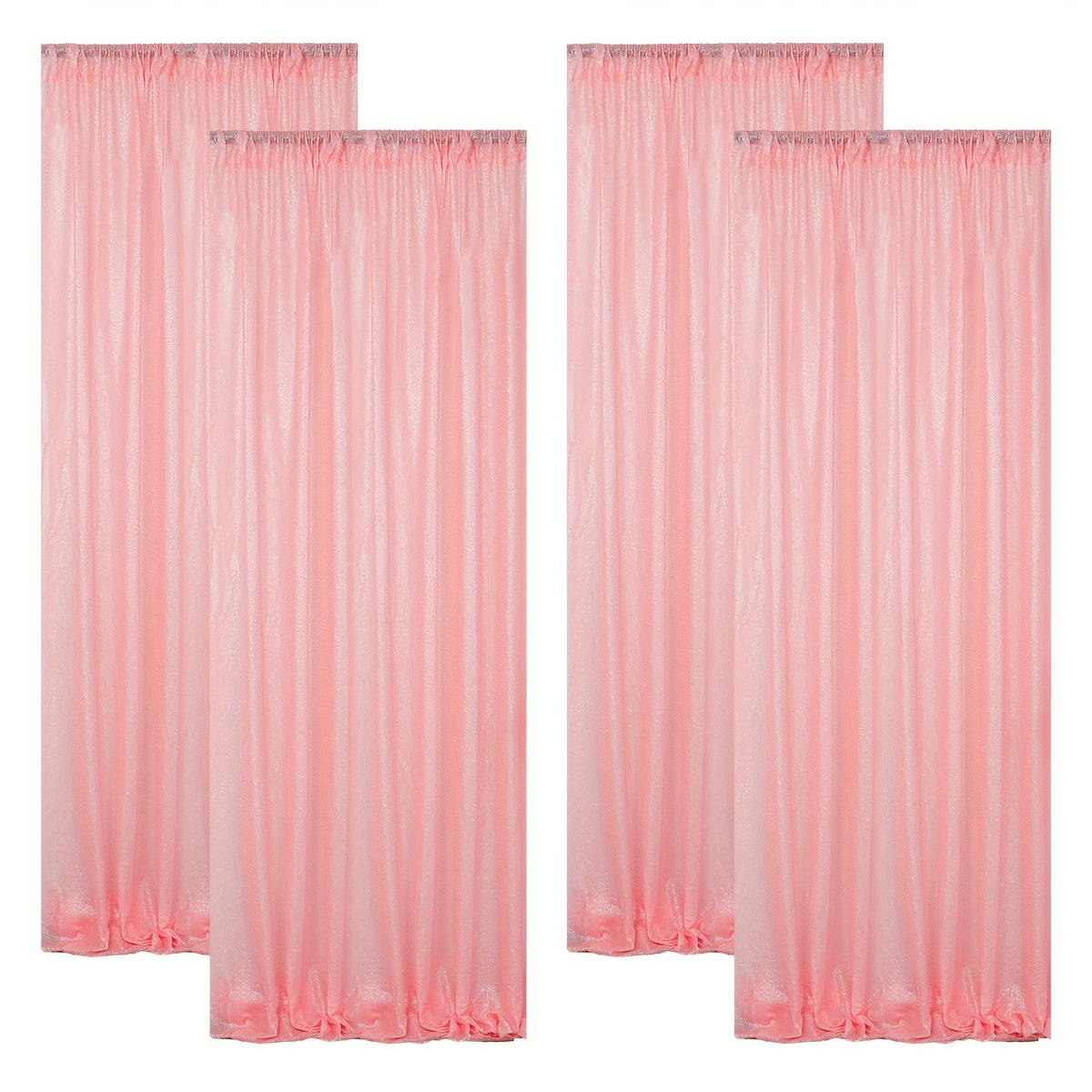 Sequin Backdrop Curtains – Glitter Party & Wedding Background Panels, 2ft×8ft per Panel, 4/6/8 Panel Sets, 29 Colors for Birthday, Stage, Bridal & Event Decor
