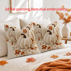 Boho Rustic Pumpkin Fall Throw Pillow Covers Set of 2 – Farmhouse Cushion Covers with Zipper, 4 Sizes 12x12 16x16 18x18 20x20 for Sofa Bed Car Autumn Decor, No Inserts