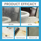 No-Scrub Shower Head Cleaner Spray Gel – Removes Mineral Deposits & Limescale from Showerheads, Bathtubs, Sinks & Toilets, Works on Glass & Metal, No Wipe Required, 1pc or 2pcs
