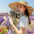 Dried Lavender & Baby’s Breath Flower Bundles 2 Bunches 17 Inch – Dried Gypsophila Bouquet for Vase, Home Decor, Wedding, Photography & DIY Wreath – Valentine’s Day Floral Arrangement Gift