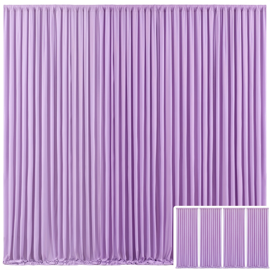 Photo Backdrop 4-Pack Taffeta Draping Background Cloth 5×10 Ft – Opaque Reusable Rod Pocket Panel for Weddings, Birthdays, Baby Showers & Photo Studios | 16 Colors