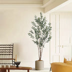 Artificial Olive Tree with Realistic Black Fruits – 4 Heights 47–83 Inch Nordic Mediterranean Faux Plant for Living Room, Kitchen, Hotel & Office | No Maintenance Indoor Decor