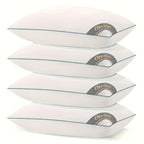 Firm Supportive Sleep Pillows Set 2/4 Pack – Hotel-Grade Cool-Touch, Soft Fiber Fill, Back Stomach Side Sleeper Pillow Standard Queen King