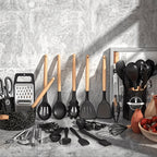 44-Piece Kitchen Cooking Tool Set – Complete Non-Stick Heat Resistant Dishwasher Safe Kitchen Utensils for Beginners & Enthusiasts, Holiday Gift