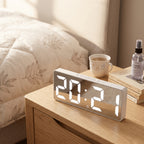 Contemporary LED Desk Clock with Temperature Display, Brightness Adjustment, Night Mode & Snooze – 12/24 Hour Digital Alarm Clock for Bedroom, Office & Nightstand