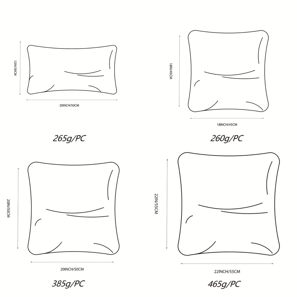 Throw Pillow Inserts Hypoallergenic, Plush Fluffy Cushion Forms for Sofa, Bed & Couch, Square Pillow Stuffers for Home Decoration, Available in 2 to 24 Piece Sets, Multiple Sizes