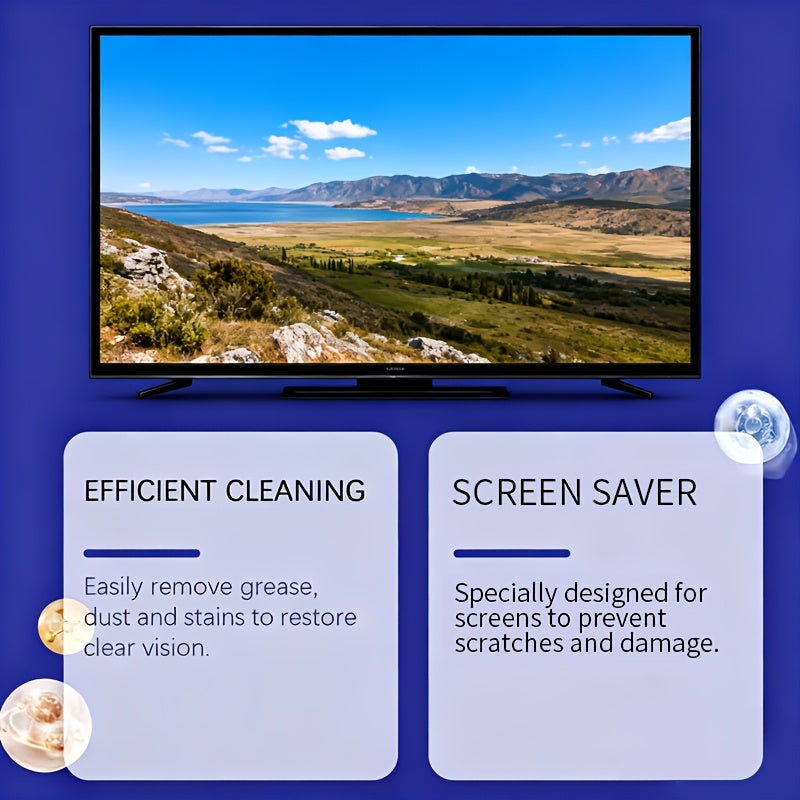 Screen Cleaner Spray Kit – Phone & Computer Screen Polishing Spray with Towel & Dust-Free Cloth for TV, Keyboard, Glasses & Camera