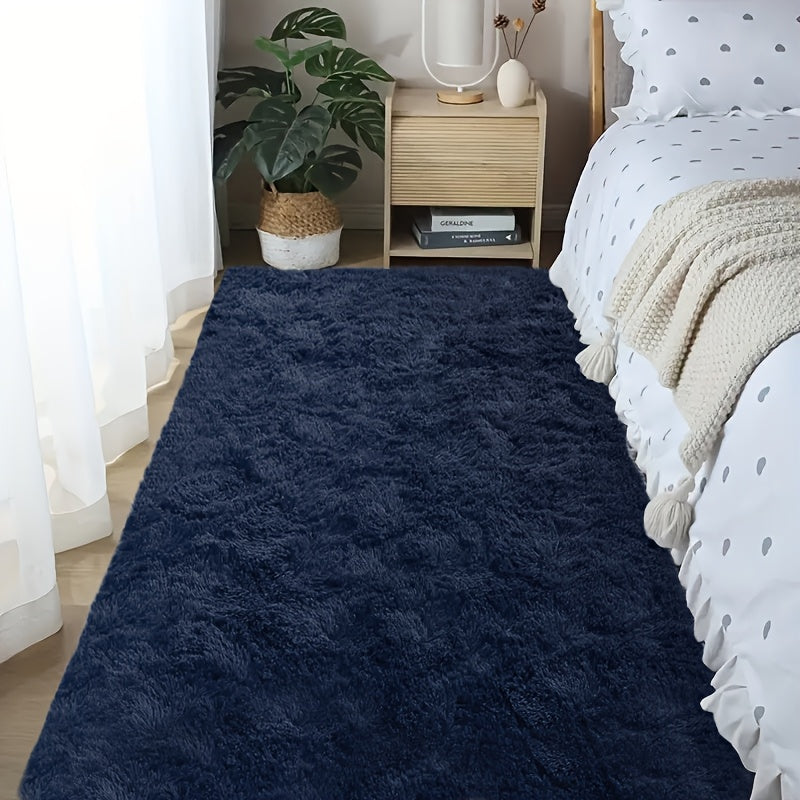 Shaggy Runner Rug Soft Fluffy Area Rug Non-Slip Plush Carpet for Bedroom Hallway Dorm Living Room – Jacquard & Tie-Dye Colors, 2x6 3x5 6x9 8x10 Feet