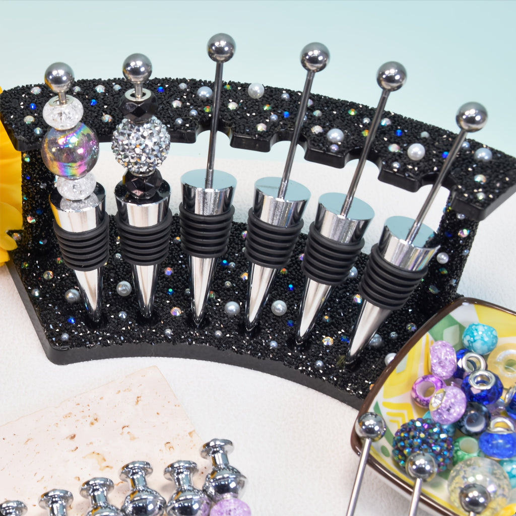 Beadable DIY Bottle Opener Beaded Wine Stopper Bulk Set 10pc 20pc Party Favors Wedding Bar Gifts Christmas Halloween Thanksgiving Teacher Gift