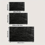 Memory Foam Area Rug Large Black Plush Thick Non-Slip Machine Washable – Soft Rectangular Mat for Bedroom & Living Room – Modern Minimalist Style, Multiple Sizes