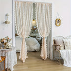 Phoenix Tail Floral Lace Sheer Curtain – Elegant Semi-Sheer Rod Pocket Panel with Eyelet Detailing | Living Room, Kitchen & Bathroom | White, Green & Coffee