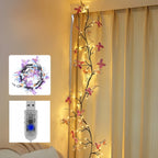 LED Willow Vine Fairy Lights with Butterfly Decoration - 37 LEDs 8 Modes USB Powered Flexible Branch String Light for Indoor Wall Bedroom Home Decor, Warm White