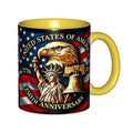 Eagle-Shaped Coffee Mug 11oz 360ml - USA Patriotic Eagle Rim Lip Cup for Coffee, Tea, Cocoa & Juice, Novelty Gift Mug for Office, Parties & Holidays, 4 Colors