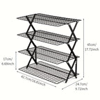 Wire Cooling Rack Set Collapsible Stainless Steel with Muffin Cup Slots - Baking Rack for Cakes, Cupcakes, BBQ & Drying, Stackable Oven Safe Cooling Grid