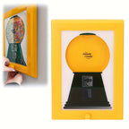 Photo Frame Candy Dispenser Wall Mounted 2-in-1 | Square Picture Display Shelf with Treat Storage for Candies Nuts Pet Treats, Space-Saving Home Office Decor Organizer