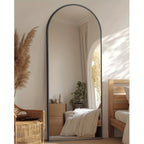 Arched Floor Mirror Full Length 58x18 Inch – Freestanding Leaning or Wall-Mounted Full Body Mirror with Rustproof Stand, Modern Arch Design for Bedroom, Living Room & Cloakroom