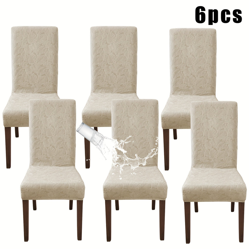 Dining Chair Covers 4/6pcs – Plant Print Stretch Parsons Chair Slipcovers 90% Polyester Elastic Band All-in-One Seat & Back Protector, Vintage Elegant Style for Kitchen Wedding Mother's Day Gift