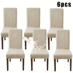 Dining Chair Covers 4/6pcs – Plant Print Stretch Parsons Chair Slipcovers 90% Polyester Elastic Band All-in-One Seat & Back Protector, Vintage Elegant Style for Kitchen Wedding Mother's Day Gift