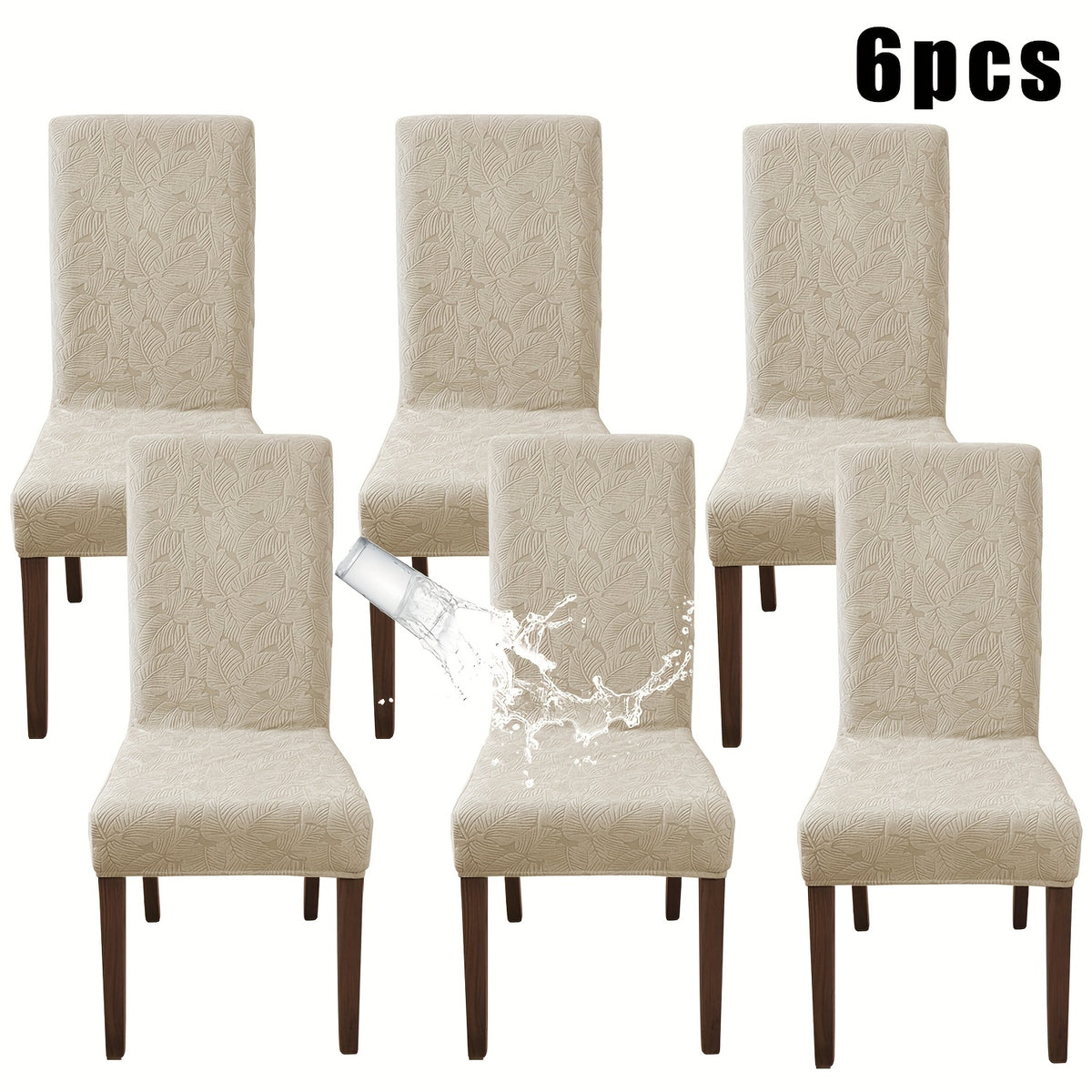 Dining Chair Covers 4/6pcs – Plant Print Stretch Parsons Chair Slipcovers 90% Polyester Elastic Band All-in-One Seat & Back Protector, Vintage Elegant Style for Kitchen Wedding Mother's Day Gift