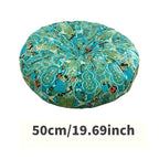 Boho Round Floor Cushion Pillow Thick Filling - Bohemian Decorative Accent Pillow for Sofa Living Room Bedroom, 6 Colors, 2 Sizes