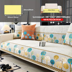 Bohemian Chenille Sofa Cover Tree Embroidery Print Thick Non-Slip Pet Friendly One-Piece Couch Protector Armchair Loveseat 3 4 Seater