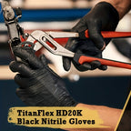 Thickened Nitrile Gloves Disposable Diamond Fingertip Pattern Latex Free Powder Free Heavy Duty Industrial Gloves for Automotive Cleaning Manual Labor S M L XL