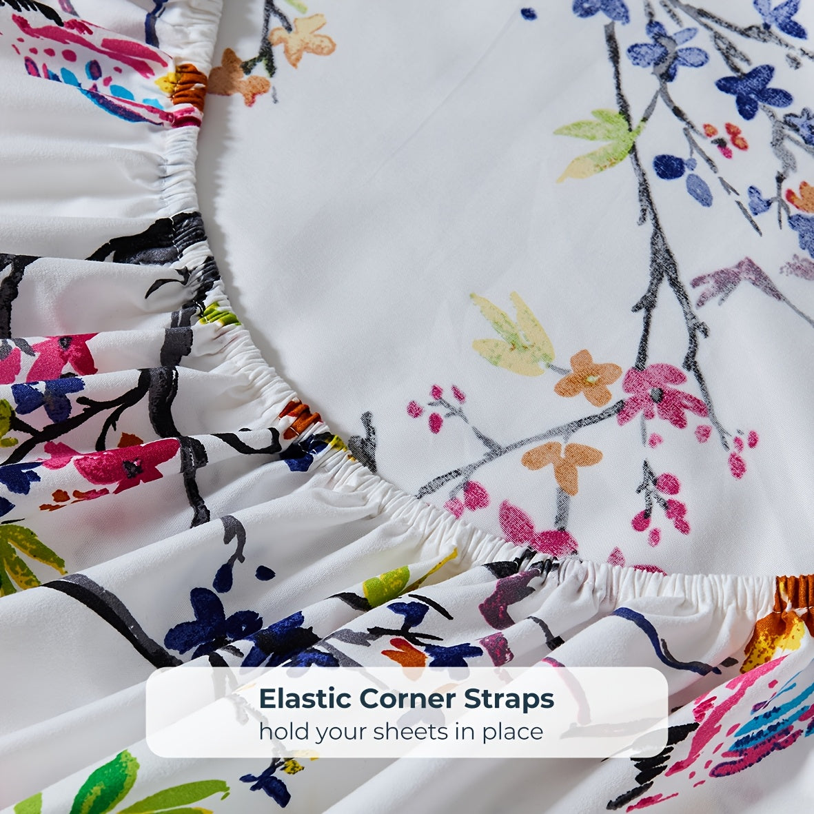 Deep Pocket Printed Sheet Set 3 or 4 Piece Breathable Cool Sheets Luxury Hotel Bedding Soft Wrinkle-Resistant Twin Full Queen King Cal King - Buffalo Check Botanical Florence Paisley Patterns