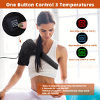 Heated Shoulder Massager with 3 Vibration & Heating Modes, Wireless USB Charging Multifunctional Shoulder Wrap Massager for Pain Relief Relaxation, Gift for Elderly Parents Friends