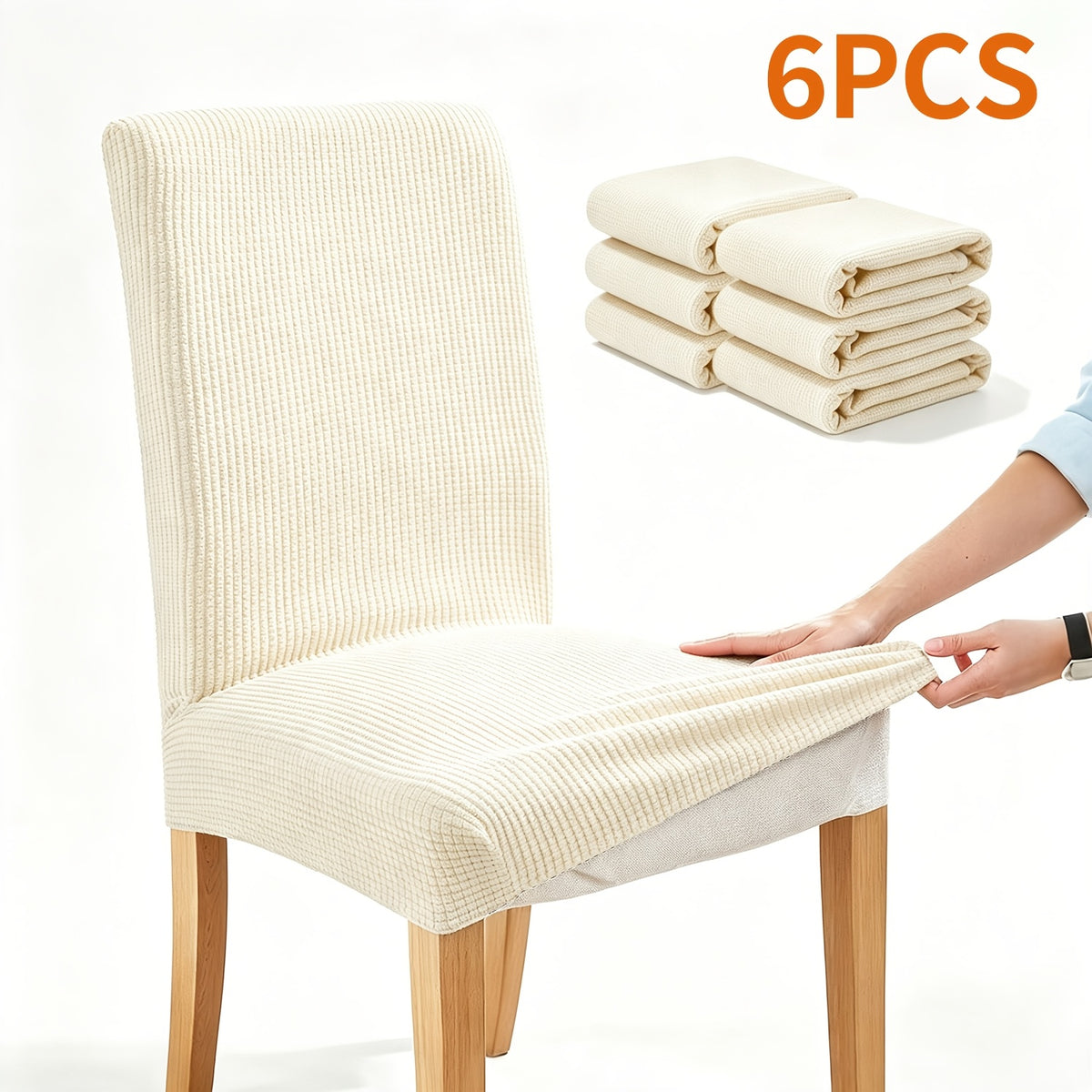 Dining Chair Covers 4/6pcs Set Washable Pet Friendly Dirt & Wear Resistant – Versatile Stretch Slipcovers for Home & Restaurant Seating, 12 Colors