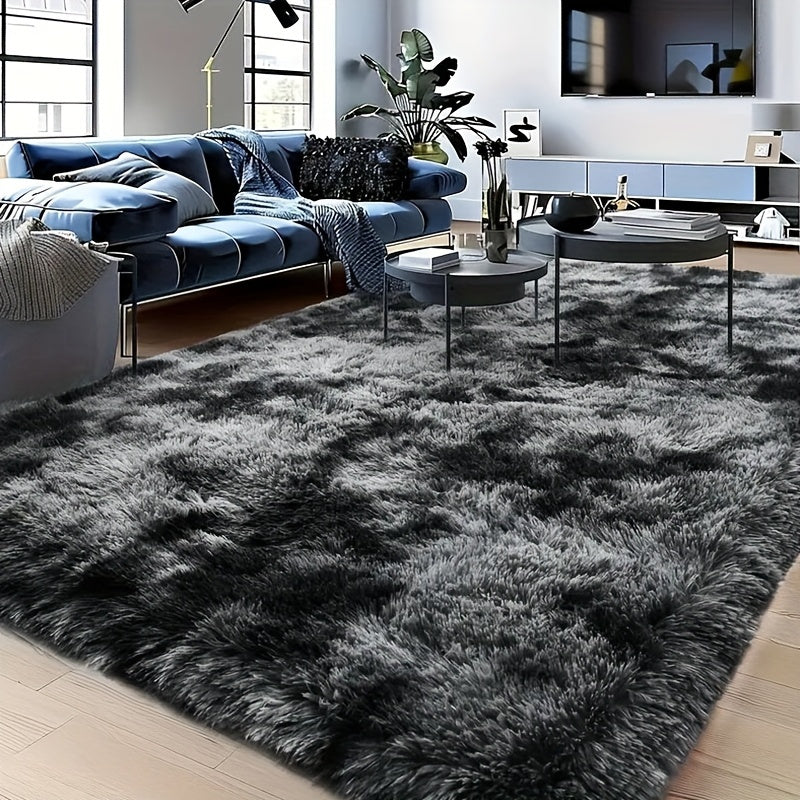 Soft Plush Tie-Dye Area Rug – Non-Slip, Washable Large Rectangle Mat | 8 Sizes