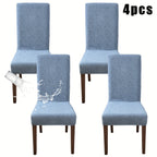 Dining Chair Covers 4/6pcs – Plant Print Stretch Parsons Chair Slipcovers 90% Polyester Elastic Band All-in-One Seat & Back Protector, Vintage Elegant Style for Kitchen Wedding Mother's Day Gift