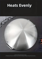 Heavy-Duty Stainless Steel Wok – Non-Stick Stir-Fry Pan with Ergonomic Handle | Gas, Induction & Electric Compatible | Multiple Sizes | Easy to Clean