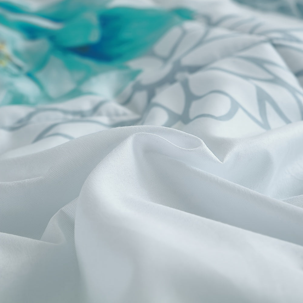 Reversible Floral Comforter Set 2/3 Piece – Dual-Sided Pattern & Color, Lightweight All-Season Quilt with Pillowcases, Soft Bedding Set Twin Queen King