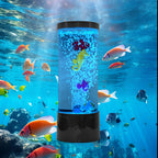 Bubble Fish Lava Lamp 17 Colors 4 Modes LED Artificial Fish Tank Night Light – Battery & USB Powered Mini Bubble Lamp with Remote for Room Decor & Gifts